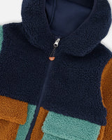 Deux par Deux Sherpa Jacket Navy Colorblock vendu par Veille sur toi