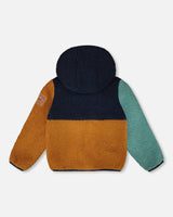 Deux par Deux Sherpa Jacket Navy Colorblock vendu par Veille sur toi