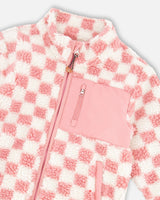 Deux par Deux Sherpa Jacket Pink Checkerboard vendu par Veille sur toi