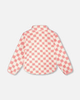 Deux par Deux Sherpa Jacket Pink Checkerboard vendu par Veille sur toi