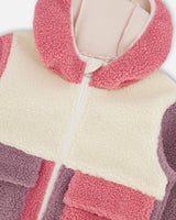 Deux par Deux Sherpa Jacket Pink Colorblock vendu par Veille sur toi