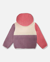 Deux par Deux Sherpa Jacket Pink Colorblock vendu par Veille sur toi