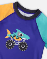 Deux par Deux Short Sleeve Rashguard Ultramarine Blue vendu par Veille sur toi