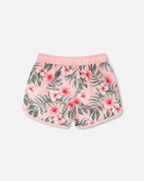 Deux par Deux Swim Shorts Pink Hibiscus Print vendu par Veille sur toi