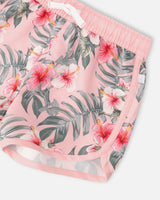 Deux par Deux Swim Shorts Pink Hibiscus Print vendu par Veille sur toi