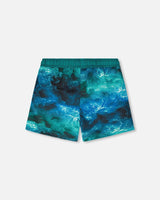 Deux par Deux Swim Trunks Blue Waves Print vendu par Veille sur toi