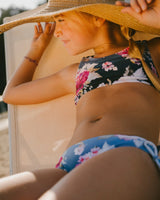 Deux par Deux Two-Piece Swimsuit Blue Rose Print vendu par Veille sur toi