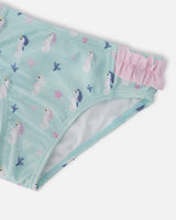 Deux par Deux Two-Piece Swimsuit Blue Seahorse Print vendu par Veille sur toi
