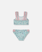 Deux par Deux Two-Piece Swimsuit Blue Seahorse Print vendu par Veille sur toi