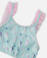 Deux par Deux Two-Piece Swimsuit Blue Seahorse Print vendu par Veille sur toi