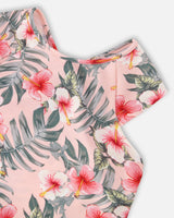 Deux par Deux Two-Piece Swimsuit Pink Hibiscus Print vendu par Veille sur toi