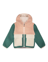 Deux par Deux ⚜ Veste en sherpa - Bloc de couleurs rose pâle - Deux par deux vendu par Veille sur toi