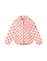 Deux par Deux ⚜ Veste en sherpa - Damier rose - Deux par deux vendu par Veille sur toi