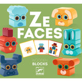 Djeco DJ06439 Blocs en bois à empiler - Ze Faces - Djeco vendu par Veille sur toi