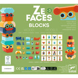 Djeco DJ06439 Blocs en bois à empiler - Ze Faces - Djeco vendu par Veille sur toi