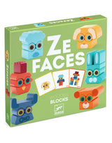 Djeco DJ06439 Blocs en bois à empiler - Ze Faces - Djeco vendu par Veille sur toi