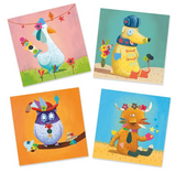 Djeco DJ08932 Ensemble créer avec des autocollants - Les animaux - Djeco vendu par Veille sur toi