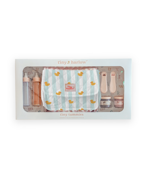 Coffret cadeau Tiny Tummies - Les Essentiels - Canard ligné bleu - Tiny Harlow