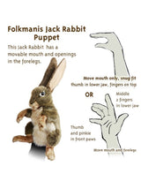 Folkmanis 3200 Marionnette - Jack le lièvre - Folkmanis vendu par Veille sur toi