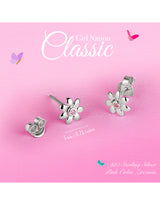 Girl Nation GN-J2605s Boucles d'oreilles en argent - Fleurs - Girl Nation vendu par Veille sur toi