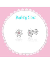 Girl Nation GN-J2605s Boucles d'oreilles en argent - Fleurs - Girl Nation vendu par Veille sur toi