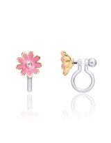 Girl Nation GN-J321s05c Boucles d'oreilles à clip en émail - Marguerite rose - Girl Nation vendu par Veille sur toi