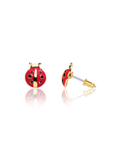 Girl Nation GN-J352S Boucles d'oreilles en émail - Coccinelle - Girl Nation vendu par Veille sur toi