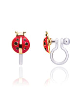 Girl Nation GN-J352sc Boucles d'oreilles à clip en émail - Coccinelle - Girl Nation vendu par Veille sur toi