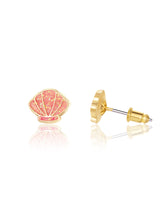 Girl Nation GN-J367S Boucles d'oreilles en émail - Coquillage scintillant - Girl Nation vendu par Veille sur toi