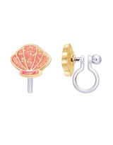 Girl Nation GN-J367sC Boucles d'oreilles à clip en émail - Coquillage - Girl Nation vendu par Veille sur toi