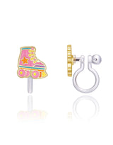 Girl Nation GN-J452SC Boucles d'oreilles à clip en émail - Patin à roulettes - Girl Nation vendu par Veille sur toi