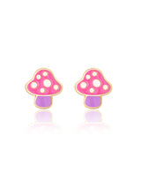 Girl Nation GN-J457s Boucles d'oreilles en émail - Petit champignon - Girl Nation vendu par Veille sur toi