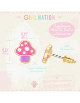 Girl Nation GN-J457s Boucles d'oreilles en émail - Petit champignon - Girl Nation vendu par Veille sur toi