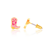 Girl Nation GN-J467s Boucles d'oreilles en émail - Bottes de cowgirl - Girl Nation vendu par Veille sur toi