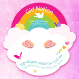 Girl Nation GN-J467s03 Boucles d'oreilles en émail - Chapeau de cowgirl - Girl Nation vendu par Veille sur toi