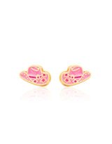 Girl Nation GN-J467s03 Boucles d'oreilles en émail - Chapeau de cowgirl - Girl Nation vendu par Veille sur toi