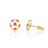 Girl Nation GN-J473s Boucles d'oreilles en émail - Ballon de soccer - Girl Nation vendu par Veille sur toi