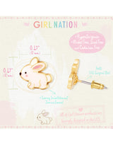 Girl Nation GN-J534S02 Boucles d'oreilles en émail - Lapin Brillant - Girl Nation vendu par Veille sur toi