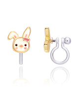 Girl Nation GN-J534SC Boucles d'oreilles à clip en émail - Lapin - Girl Nation vendu par Veille sur toi