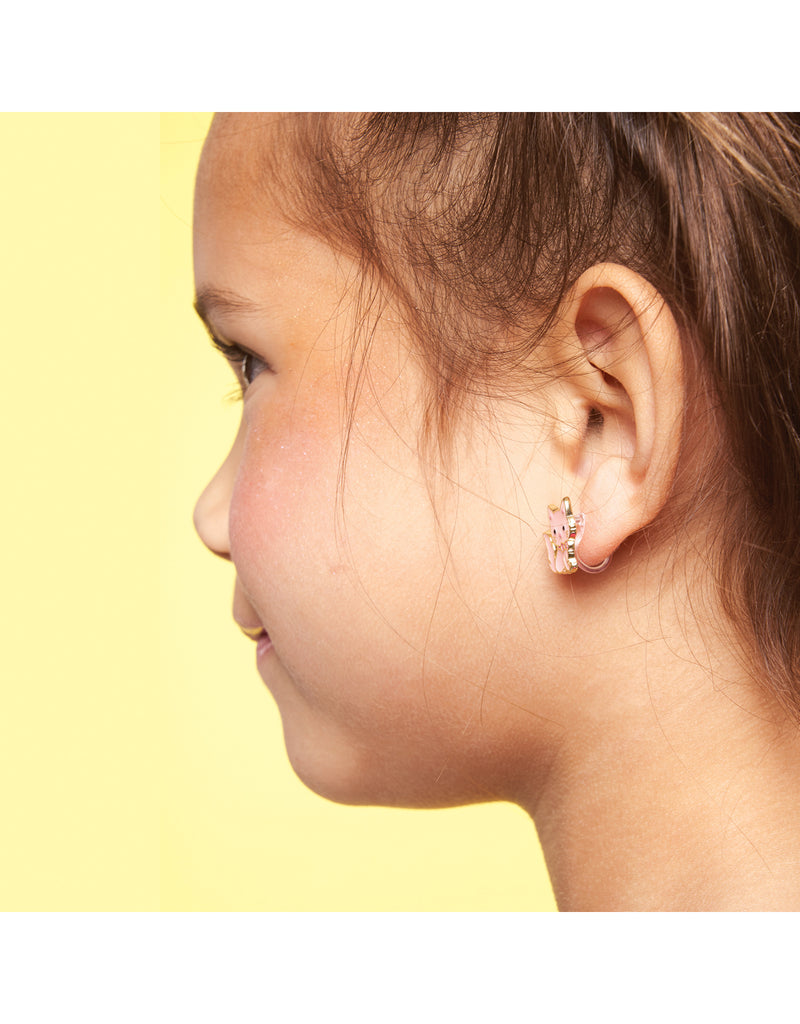 Boucles D'oreilles Clips En Corne De Bœuf - Modèle 2324 - Occasion Bon état D'usage