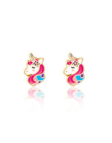 Girl Nation GN-J537S02 Boucles d'oreilles en émail - Licorne - Girl Nation vendu par Veille sur toi