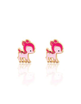 Girl Nation GN-J538S Boucles d'oreilles en émail - Faons Roses - Girl Nation vendu par Veille sur toi