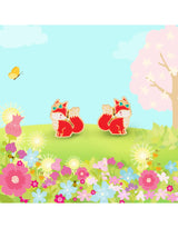 Girl Nation GN-J539s05 Boucles d'oreilles en émail - Renard Chic - Girl Nation vendu par Veille sur toi