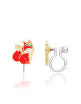 Girl Nation GN-J539s05c Boucles d'oreilles à clip en émail - Renard Chic - Girl Nation vendu par Veille sur toi