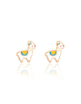 Girl Nation GN-J543S08 Boucles d'oreilles en émail - Lama - Girl Nation vendu par Veille sur toi