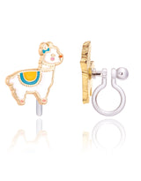 Girl Nation GN-J543S08C Boucles d'oreilles à clip en émail - Lama - Girl Nation vendu par Veille sur toi