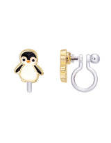 Girl Nation GN-J554SC Boucles d'oreilles à clip en émail - Pingouin - Girl Nation vendu par Veille sur toi