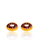 Girl Nation GN-J561S Boucles d'oreilles en émail - Beigne au chocolat - Girl Nation vendu par Veille sur toi