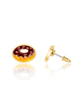 Girl Nation GN-J561S Boucles d'oreilles en émail - Beigne au chocolat - Girl Nation vendu par Veille sur toi