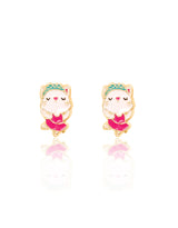 Girl Nation GN-J571S03 Boucles d'oreilles en émail - Chat Ballerine - Girl Nation vendu par Veille sur toi